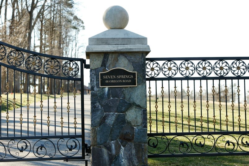 MT KISCO, NEW YORK – MARCH 22: The entrance to Silver Springs Estate is seen on March 22, 2024 in Mt Kisco, New York. NY Attorney General Letitia James has filed judgments in Westchester County against former President Donald Trump and his eldest sons Don Jr. and Eric, along with several of their companies. The move would place liens on all properties that belong to the former president, his sons and the Trump Organization. James would begin to seize assets from the former president if he is not able to post bond in the $464 million civil fraud ruling against him. (Photo by Michael M. Santiago/Getty Images)