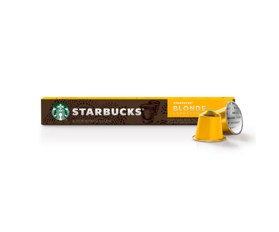 Starbucks By Nespresso Blonde Espresso Roast Coffee Pods 10 Pack. Photo: Woolworths
