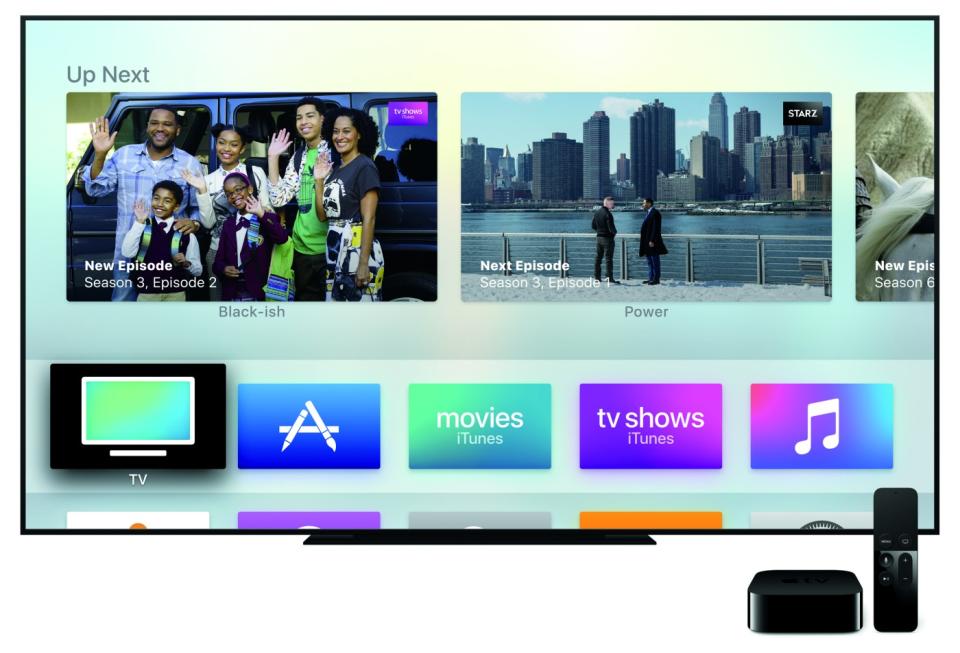 Apple TV's TV app on a TV
