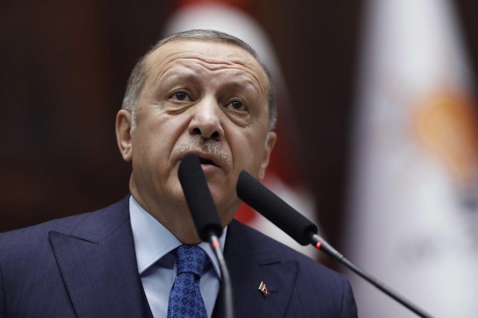 Recep Tayyip Erdogan lobt Donald Trumps Syrien-Entscheidung. (Bild: AP Photo/Burhan Ozbilici)