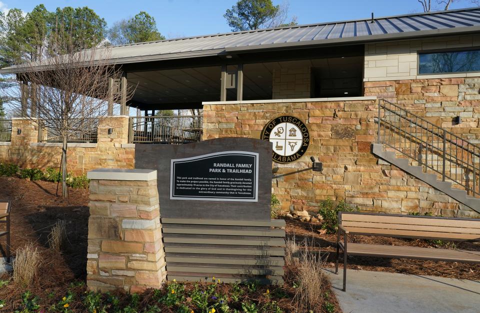 A pavilion is part of the development at the northern Tuscaloosa Riverwalk at the Randall Family Park and Trailhead in Tuscaloosa Wednesday, Jan. 5, 2021.