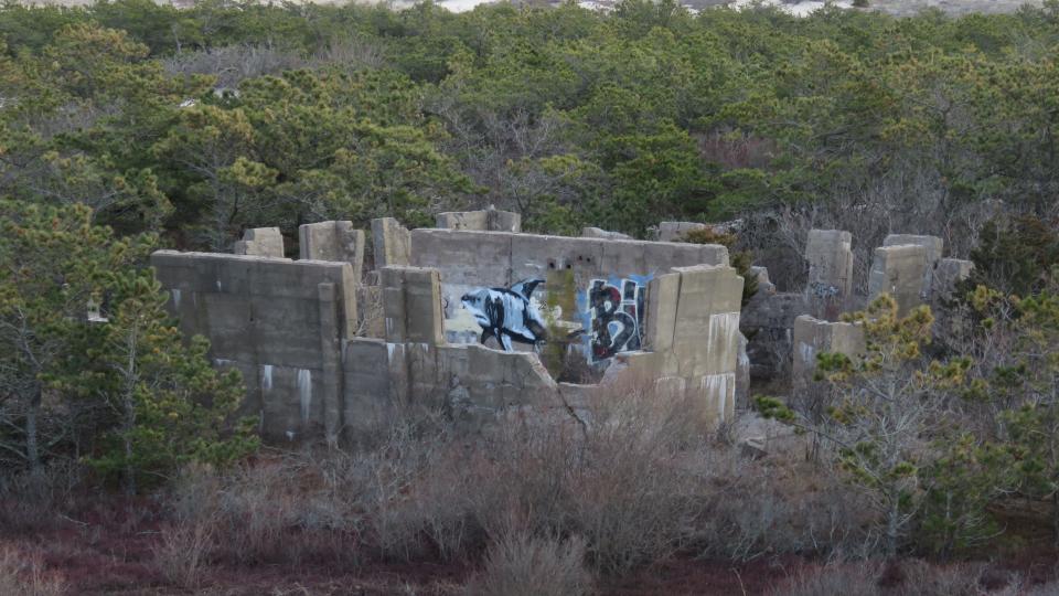 In Provincetown, the ruins of the Peaked Hill Bars Coast Guard Station in the Province Lands.