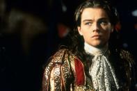 <p>Back to work! The actor sported a pensive expression while filming scenes for 1998's <em>The Man in the Iron Mask</em>.</p>