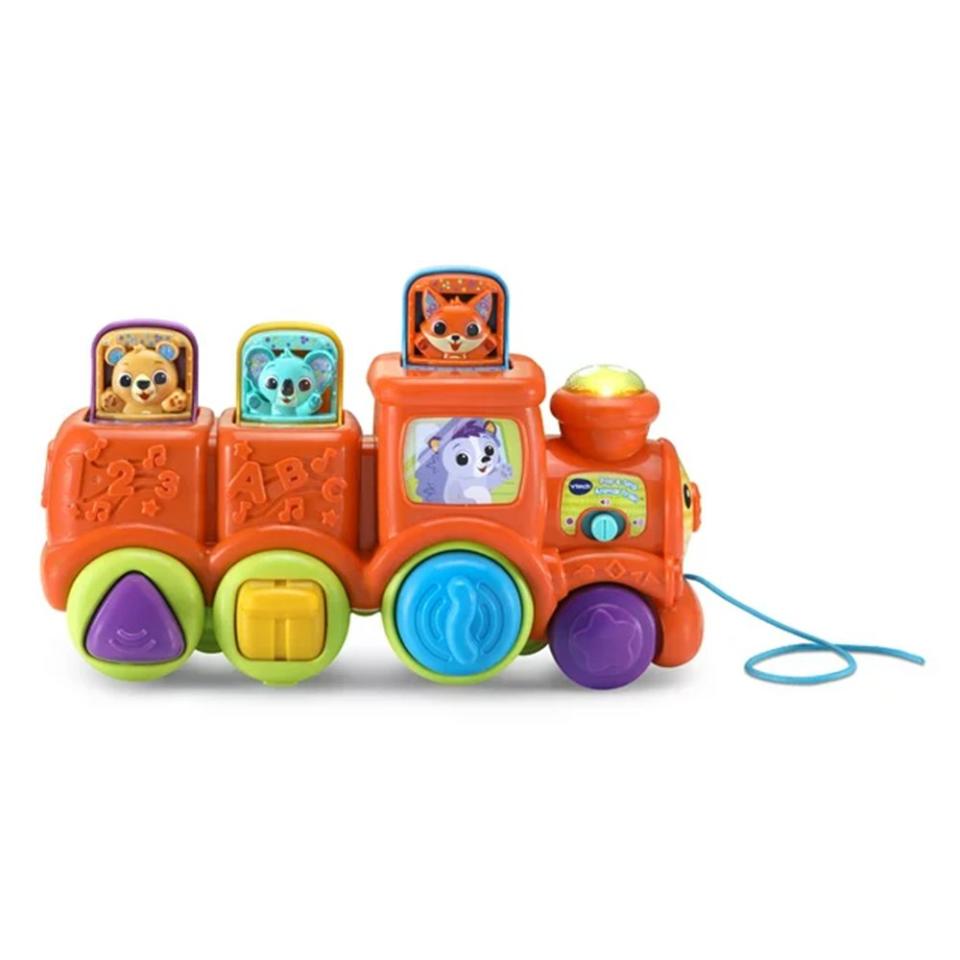 <p><a href="https://go.redirectingat.com?id=74968X1596630&url=https%3A%2F%2Fwww.walmart.com%2Fip%2FVTech-Pop-Sing-Animal-Train-Pull-Along-Toy-for-Babies-and-Toddlers%2F149833533&sref=https%3A%2F%2Fwww.bestproducts.com%2Fparenting%2Fbaby%2Fg60549965%2Fbaby-toys%2F" rel="nofollow noopener" target="_blank" data-ylk="slk:Shop Now;elm:context_link;itc:0;sec:content-canvas" class="link ">Shop Now</a></p><p>Pop & Sing Animal Train Pull-Along Toy</p><p>walmart.com</p><p>$19.97</p>