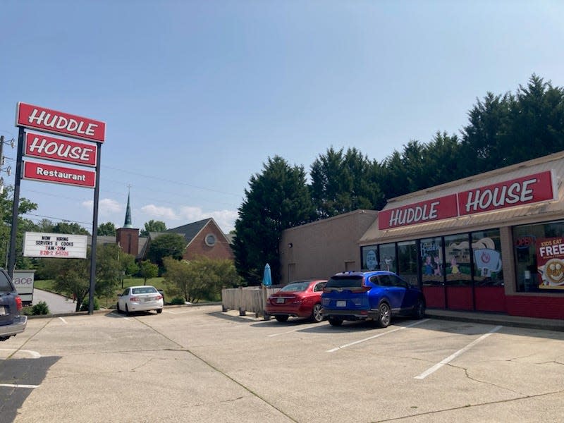 Huddle House at 400 Hendersonville Road closed in May 2023.