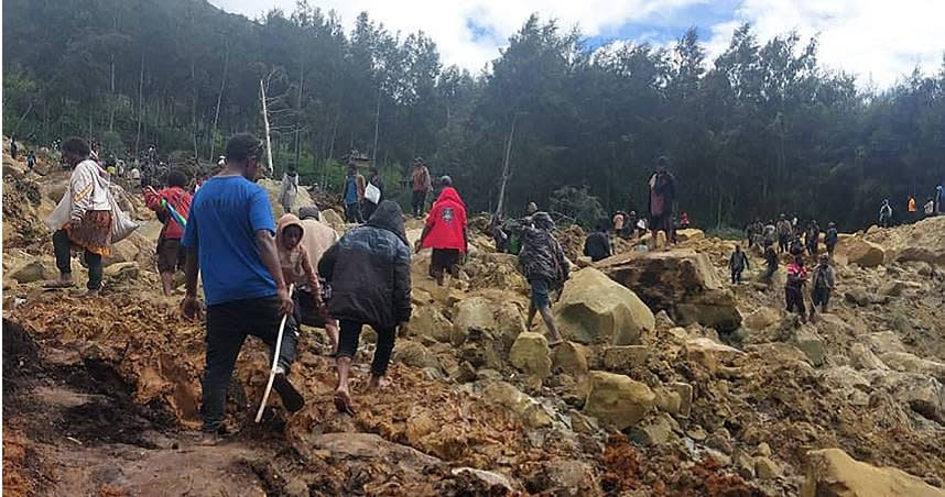 巴布亞紐幾內亞山崩，至少670人罹難。（圖／達志／美聯社）