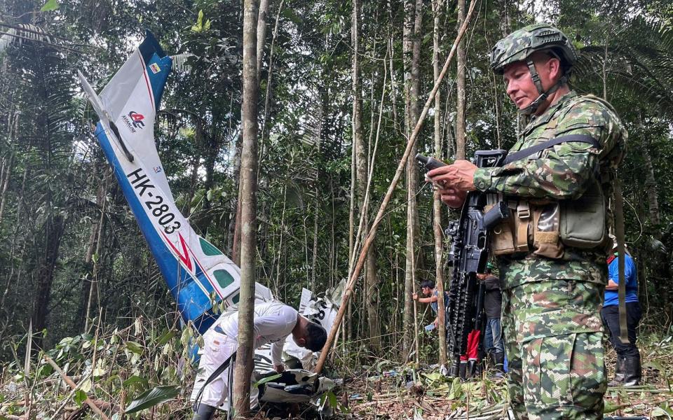 The plane crashed in south Colombia - AFP