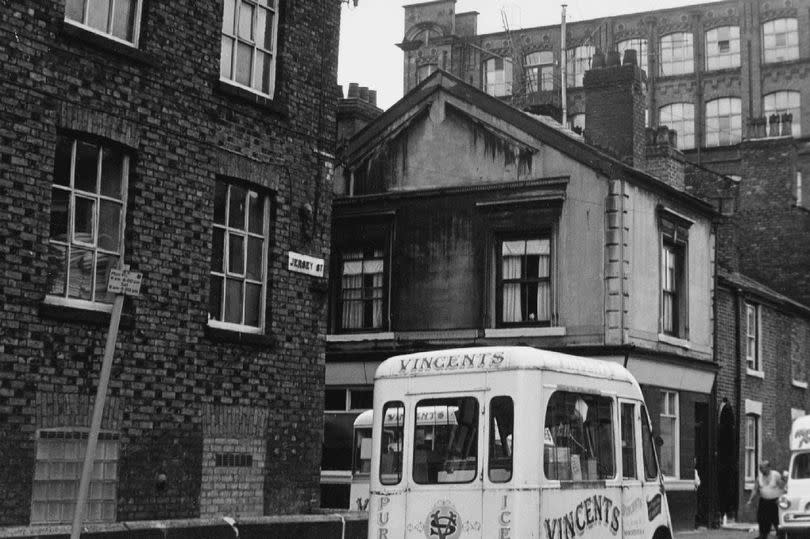 Vincent's ice cream van on Jersey Street, Ancoats, 1967