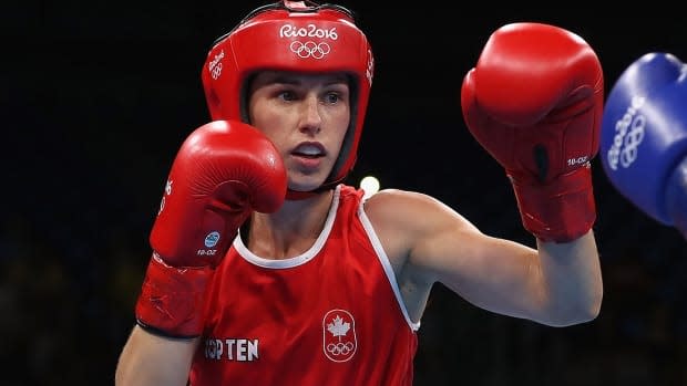 Canadian boxer Mandy Bujold was denied a spot in Tokyo by the International Olympic Committee on Tuesday. (Christian Petersen/Getty Images/File - image credit)