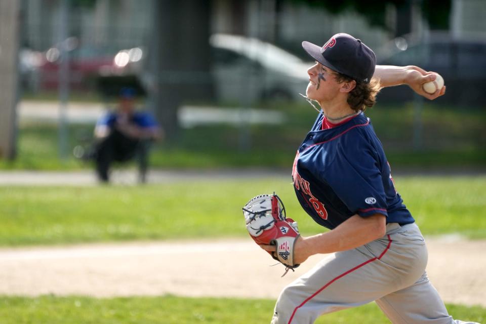 Portsmouth Pitcher John Mass in action last season.