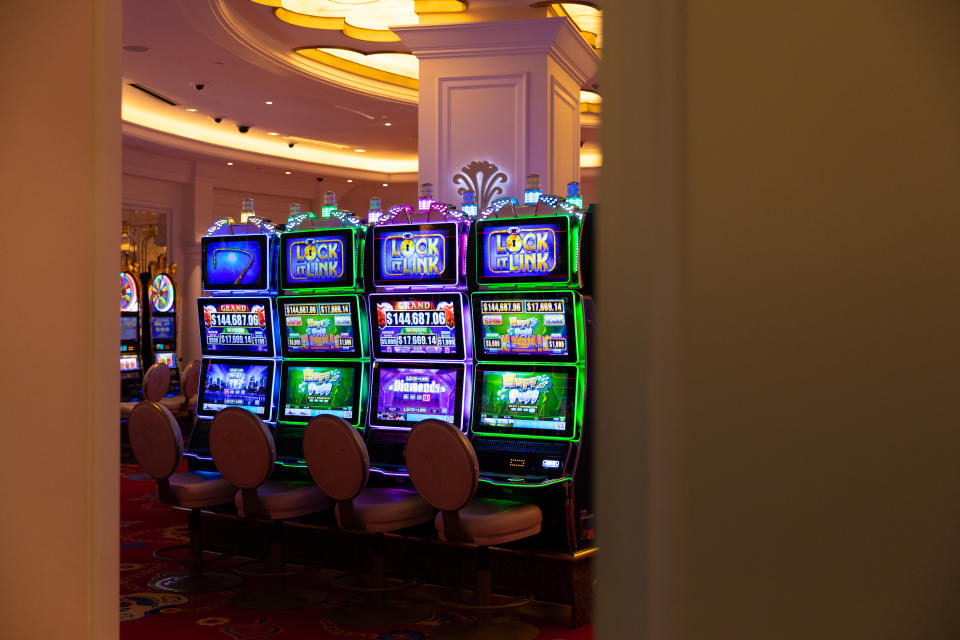 Slot machines at the Baha Mar resort in the Bahamas, where FTX held a conference in May.