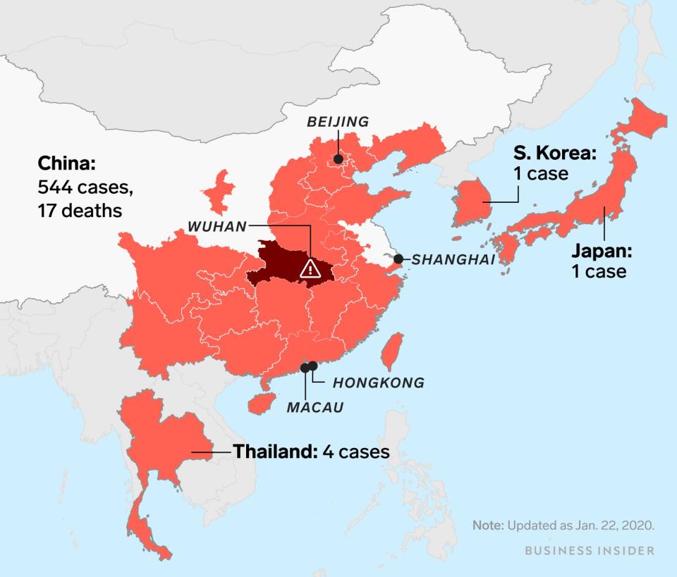 wuhan virus map v02(updated as of jan 22)