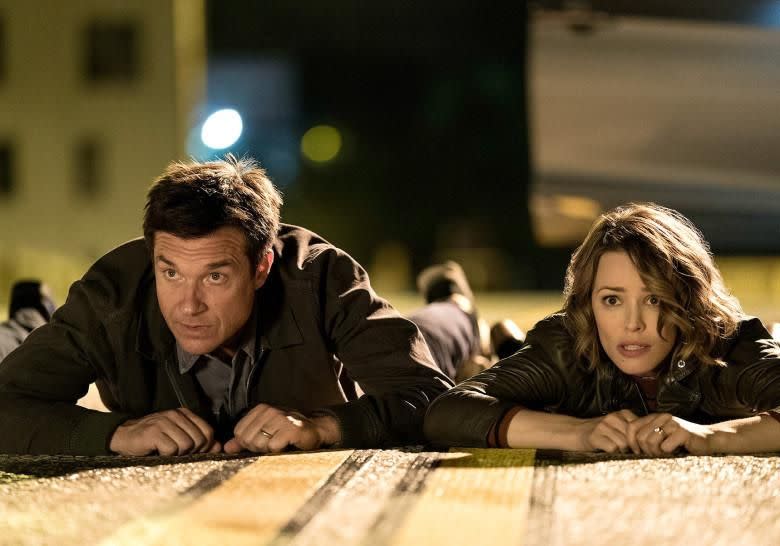 Rachel McAdams and Jason Bateman play husband and wife in the action comedy Game Night. Source: Roadshow