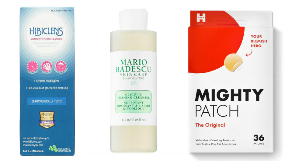 Products to tackle maskne. (Photo: Sephora, Amazon)