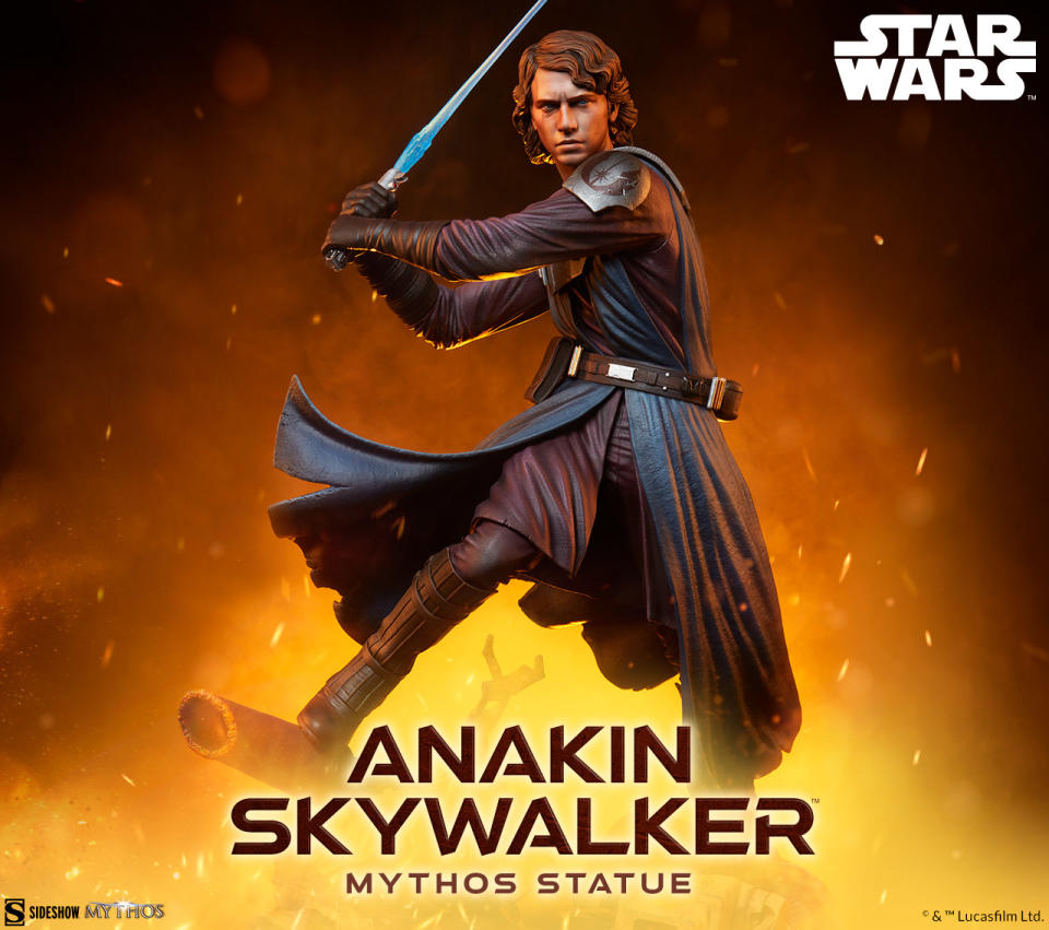 Anakin Skywalker figure in fighting stance from Clone Wars era