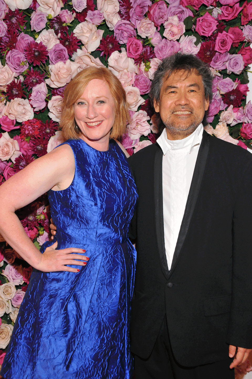 <p>Heather Hitchens and David Henry Hwang</p>