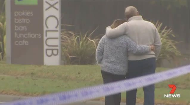 The devastated parents of Matt Goland attended the scene. Source: 7News