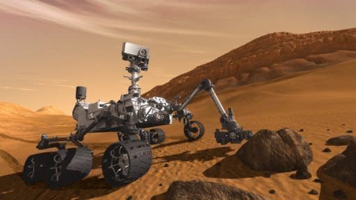 An artist's impression of the Mars Curiosity rover. NASA is counting down to the landing of its largest ever rover on Mars, where it will search for signs that life