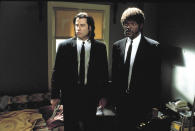 <a href="http://movies.yahoo.com/movie/pulp-fiction/" data-ylk="slk:PULP FICTION;elm:context_link;itc:0;sec:content-canvas" class="link ">PULP FICTION</a> <br>Directed by: Quentin Tarantino <br>Starring: John Travolta, Uma Thurman, Samuel L. Jackson, Bruce Willis