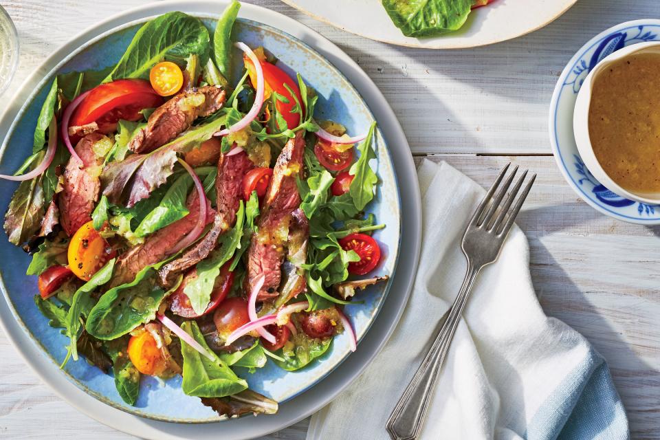 Grilled Steak Salad with Green Tomato Vinaigrette