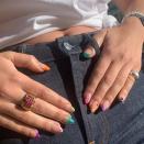 <p>Lippmann predicts that rainbow nails—"a different color on each nail"— will stay at the forefront of nail art, since "it's such a simple way to change up your look." Keep it easy with monochromatic hues, or push it to the extreme and include 3D textures, à la <a href="https://www.instagram.com/p/CFKHs6XjFdF/" rel="nofollow noopener" target="_blank" data-ylk="slk:Chromat;elm:context_link;itc:0;sec:content-canvas" class="link ">Chromat</a>.</p><p><a href="https://www.instagram.com/p/CJcgOkeFkGF/" rel="nofollow noopener" target="_blank" data-ylk="slk:See the original post on Instagram;elm:context_link;itc:0;sec:content-canvas" class="link ">See the original post on Instagram</a></p>