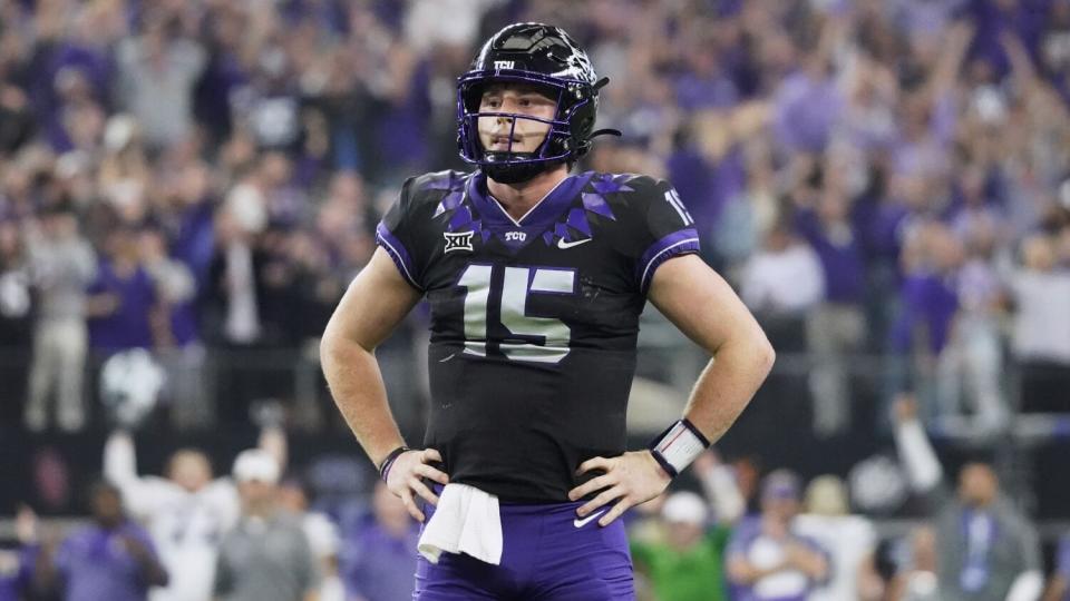 TCU quarterback Max Duggan during the Big 12 Conference championship game against Kansas State.