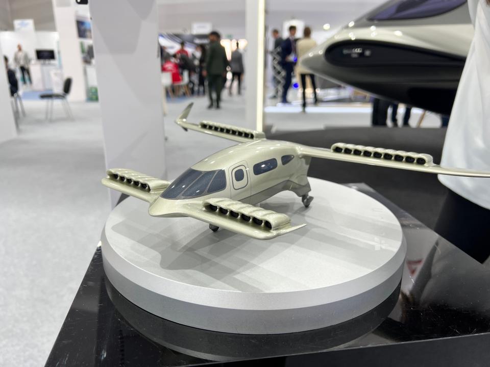 A small scale model of the Lilium Jet with wings