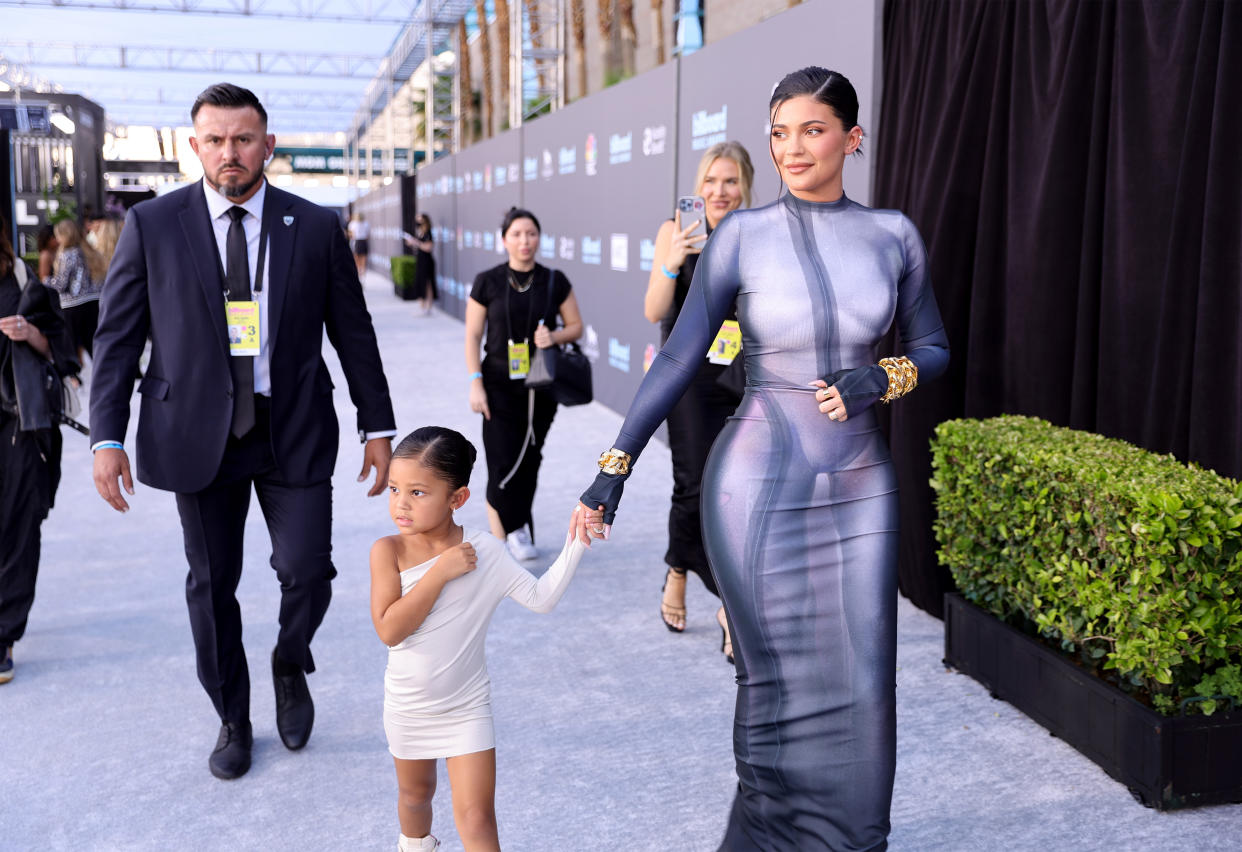 Kylie Jenner holds hands with daughter Stormi Webster 