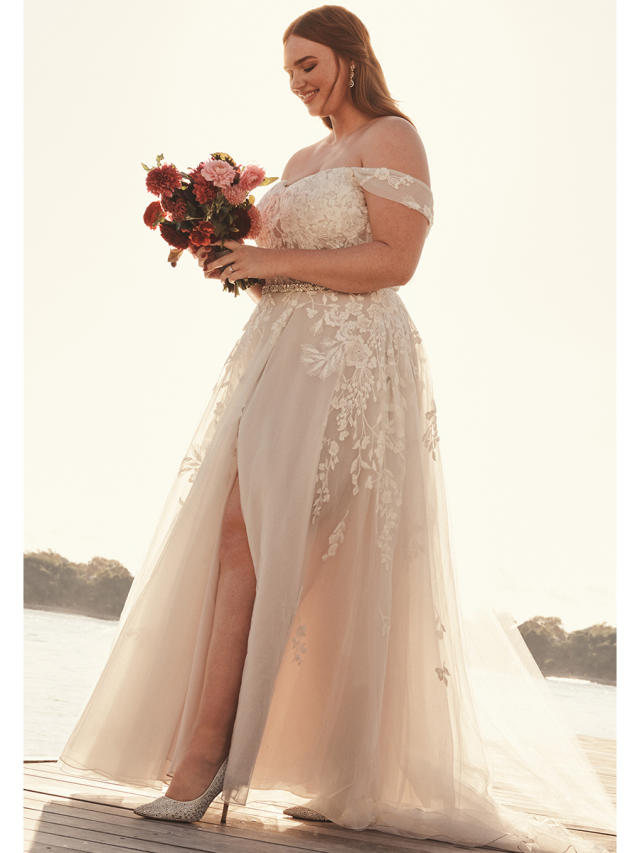 As Is Illusion Plus Size Bodysuit Wedding Dress