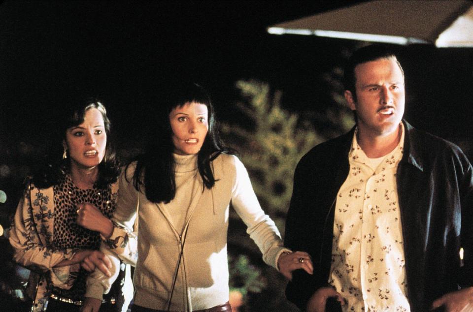 Parker Posey, Courteney Cox and David Arquette in 2000's Scream 3. (Dimension Films/Alamy) 