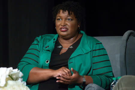 Oprah Winfrey takes part in a town hall meeting with Democratic gubernatorial candidate Stacey Abrams ahead of the mid-term election in Marietta, Georgia, U.S. November 1, 2018. REUTERS/Chris Aluka Berry