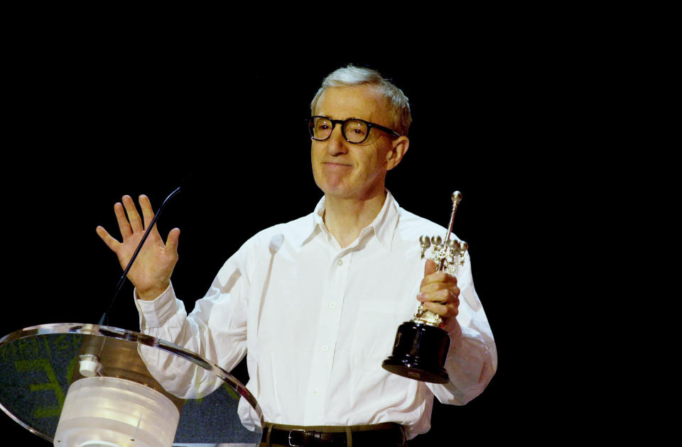 Woody Allen receives the Donosti Special Lifetime Achievement Award at the Kursaal Palace.