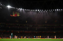 <p>Soccer Football – Europa League Semi Final First Leg – Arsenal vs Atletico Madrid – Emirates Stadium, London, Britain – April 26, 2018 General view during the game REUTERS/Dylan Martinez </p>