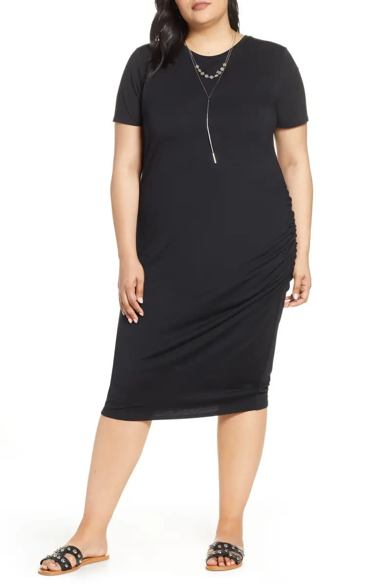 Treasure & Bond Side Ruched Body-Con Dress. Image via Nordstrom.