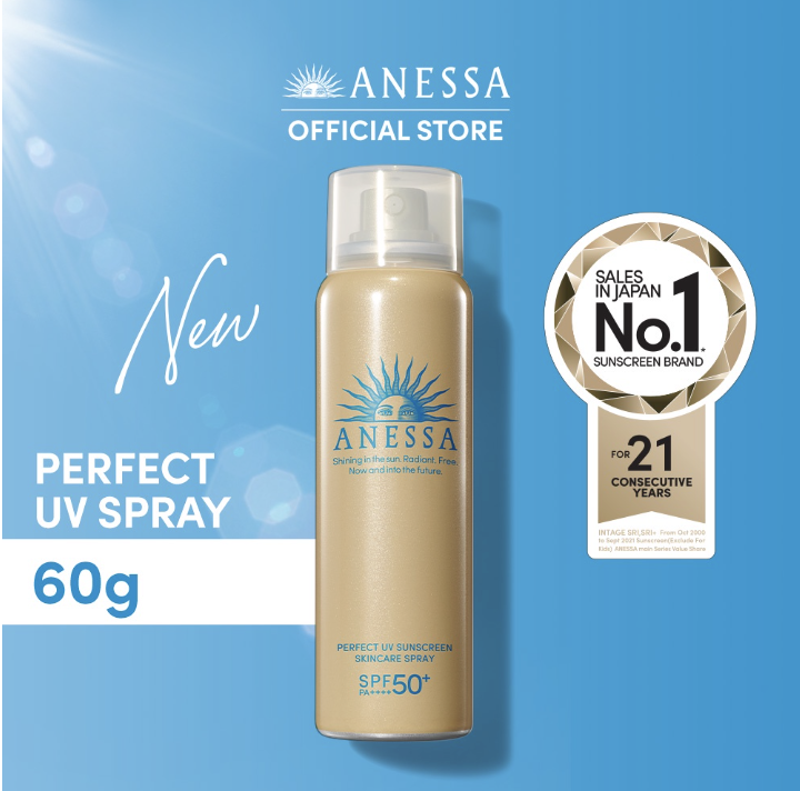 ANESSA Perfect UV Sunscreen Skincare Spray 60g. PHOTO: Shopee