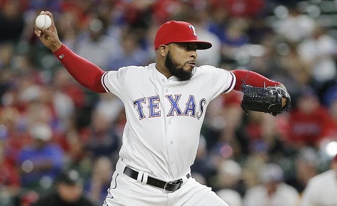 Reliever Jeremy Jeffress was traded back to the Brewers in a deadline day deal. (AP)