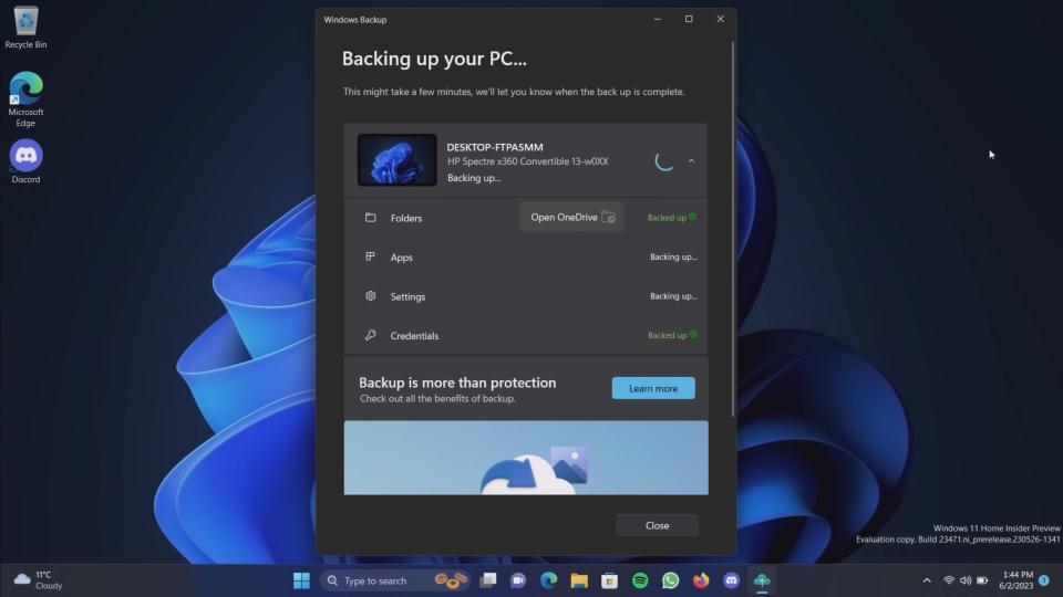 Windows 11's new backup tool