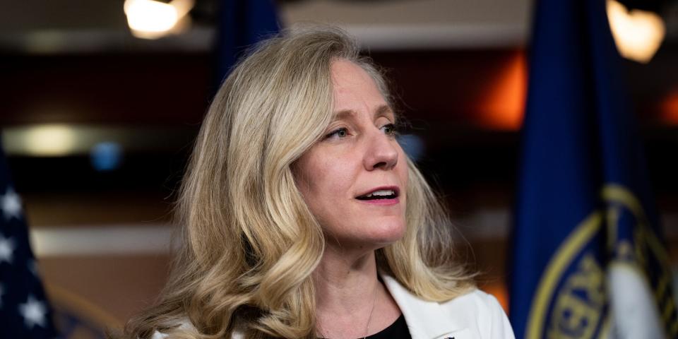 Democratic Rep. Abigail Spanberger of Virginia at a press conference on Capitol Hill on June 15, 2022.