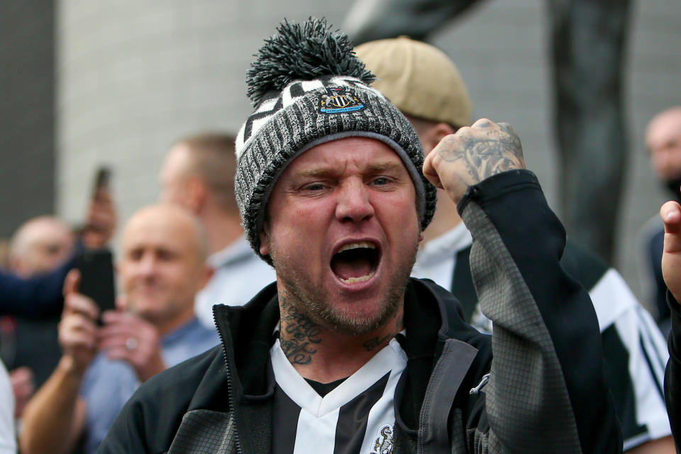 Newcastle United Fans React To News Of A Takeover (NurPhoto via Getty Images)