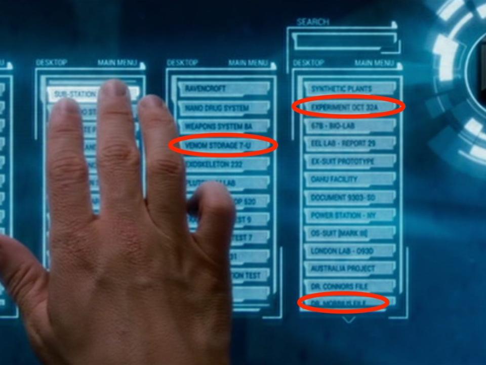 A computer screen with different files seen in "The Amazing Spider-Man 2."