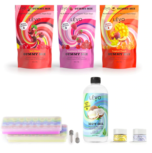 Levo Gummy Mix - Tropical Peach - Make Your Own Infused Gummies - Each Bag Makes 64 Gummies - 1 Pack