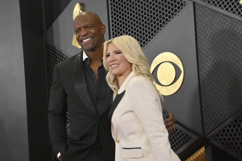 Terry Crews (L) and Rebecca King-Crews attend the Grammy Awards in February. File Photo by Jim Ruymen/UPI