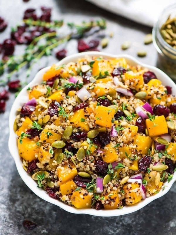 <strong>Get the <a href="https://www.wellplated.com/butternut-squash-quinoa-salad/" target="_blank">Butternut Squash Quinoa Salad recipe</a>&nbsp;from Well Plated</strong>