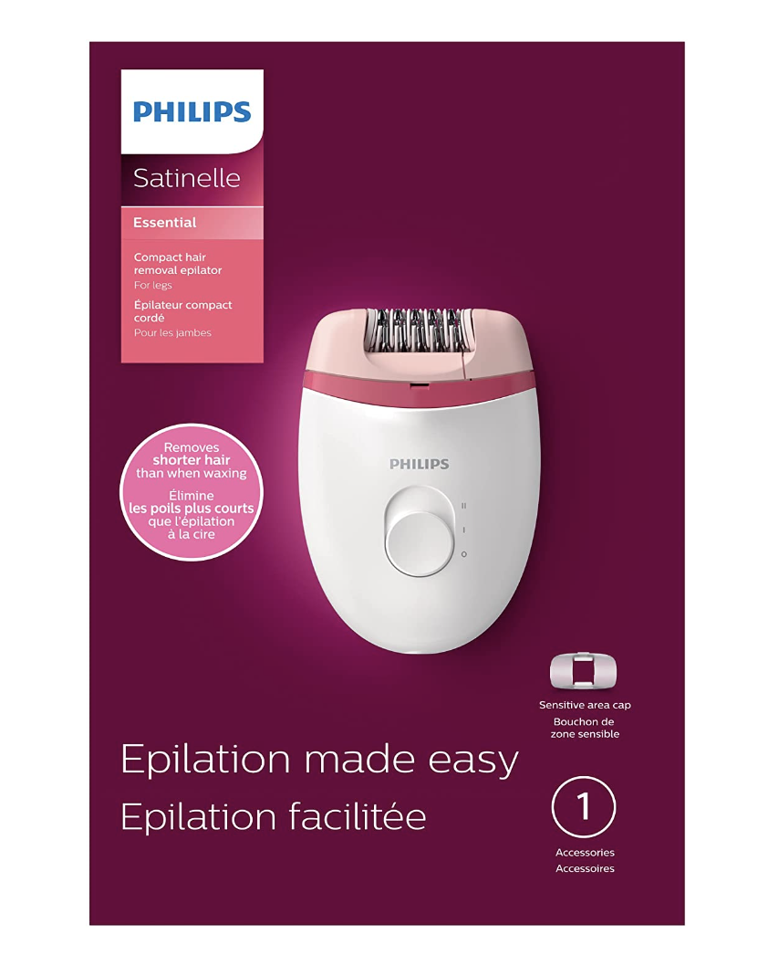 Philips Satinelle Essential Corded Compact Women's Epilator (Photo via Amazon)