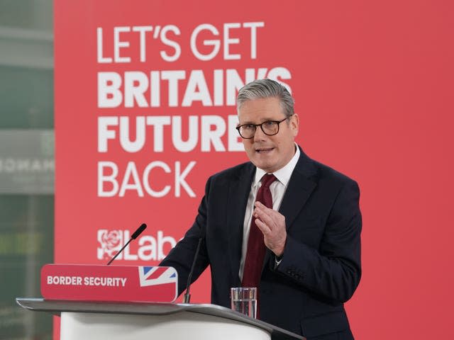 Labour Party leader Sir Keir Starmer speaking during a visit to Dover