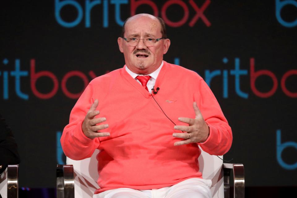 Brendan O'Carroll speaks at the 