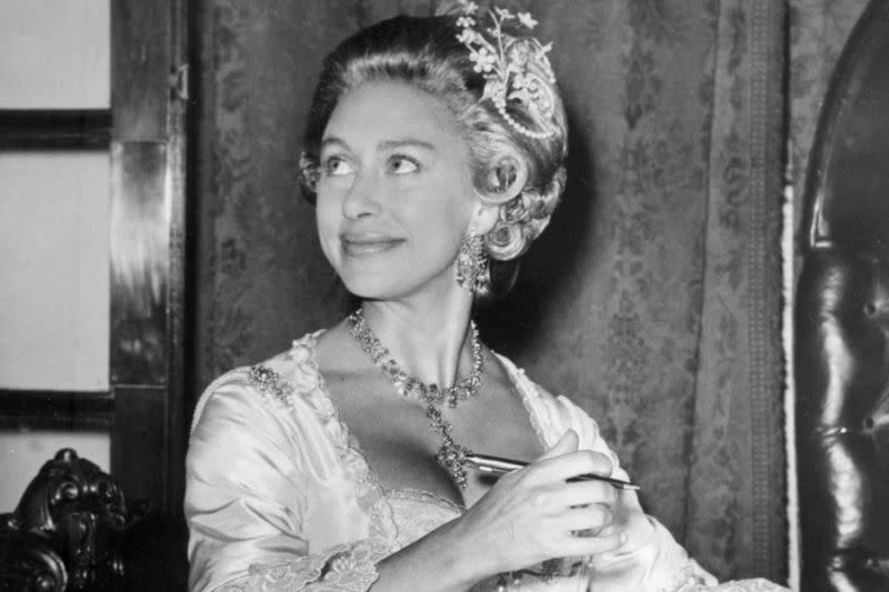 La princesse Margaret lors d’un bal en 1964 (Getty)