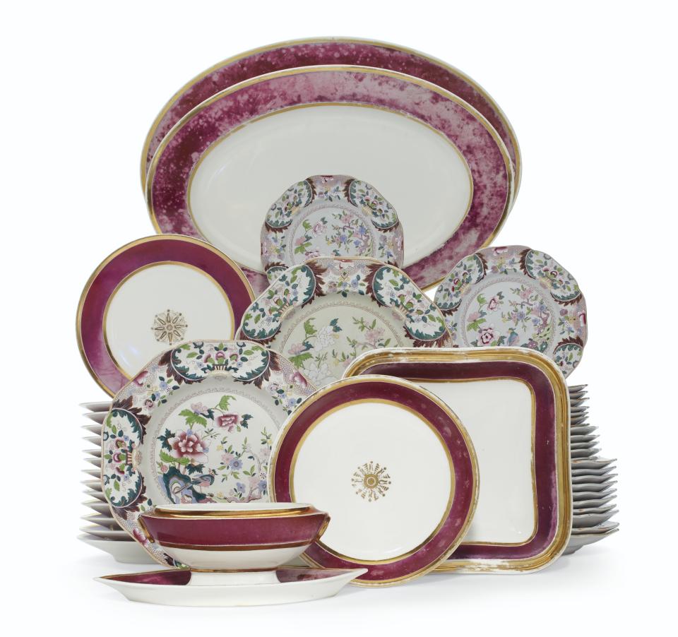 Two porcelain-part dinner services from the second quarter of the 19th century