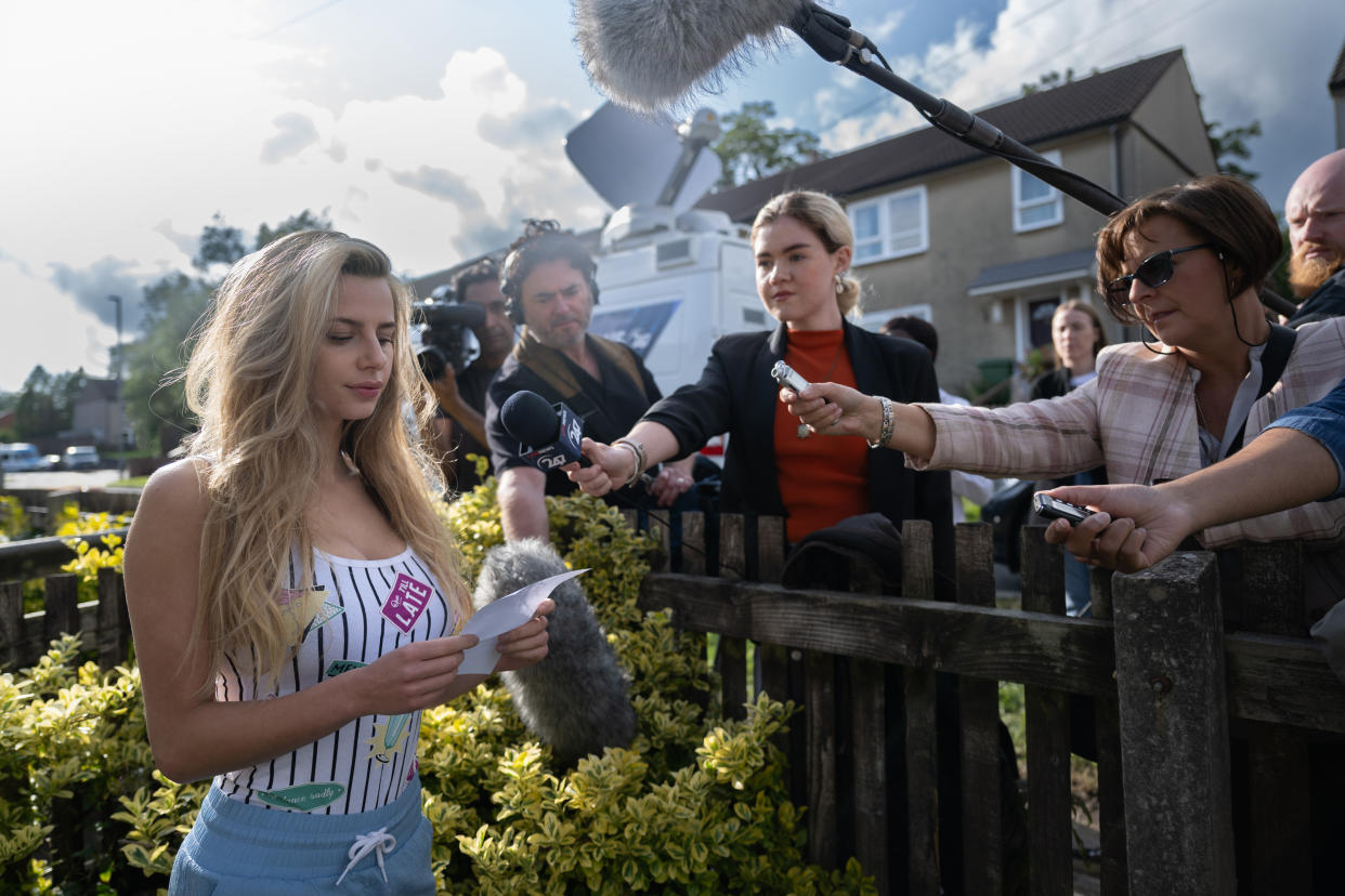 Ayling being interview at her house in the new series