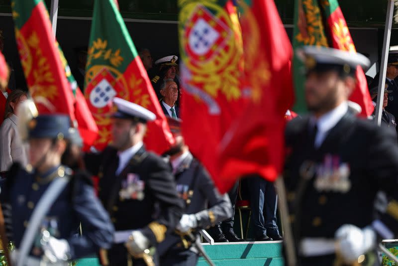 Military ceremony commemorating 50th anniversary of Portugal's Carnation Revolution in Lisbon